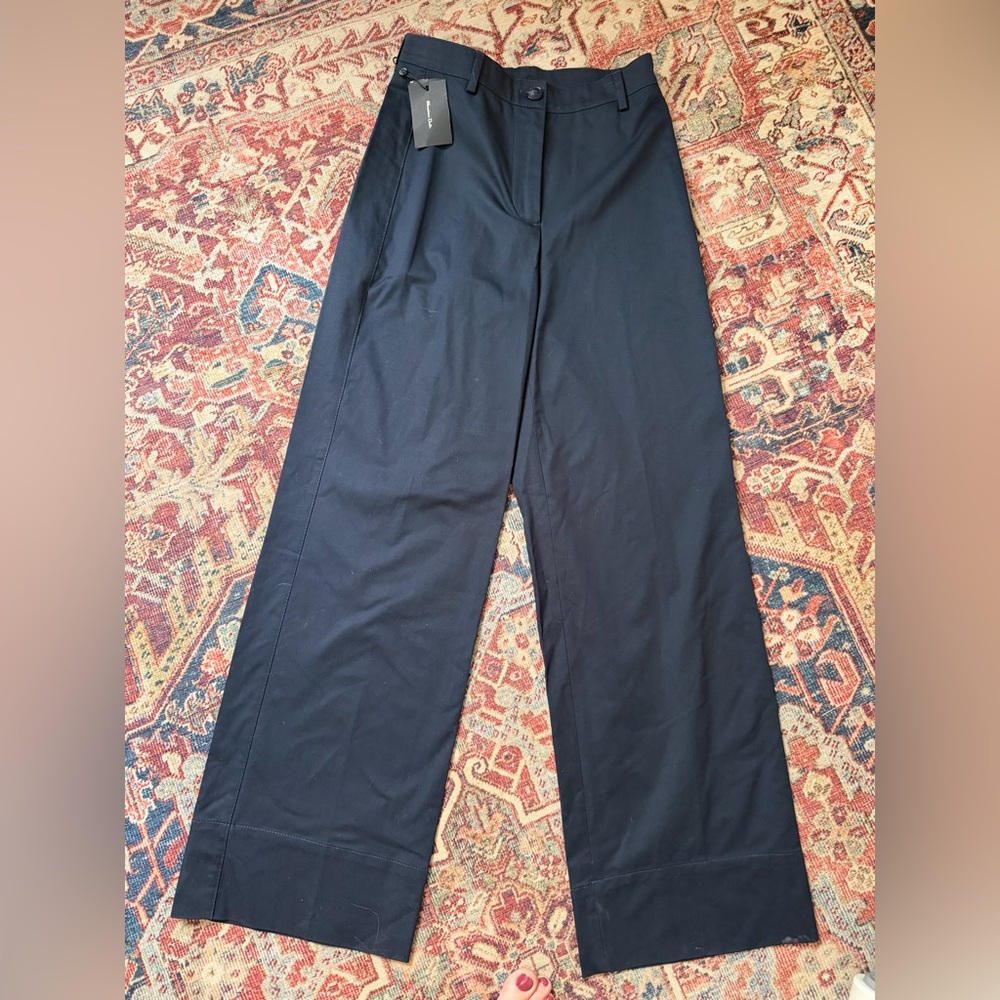 Massimo Dutti, Navy Chino Dress Pants, Size 2